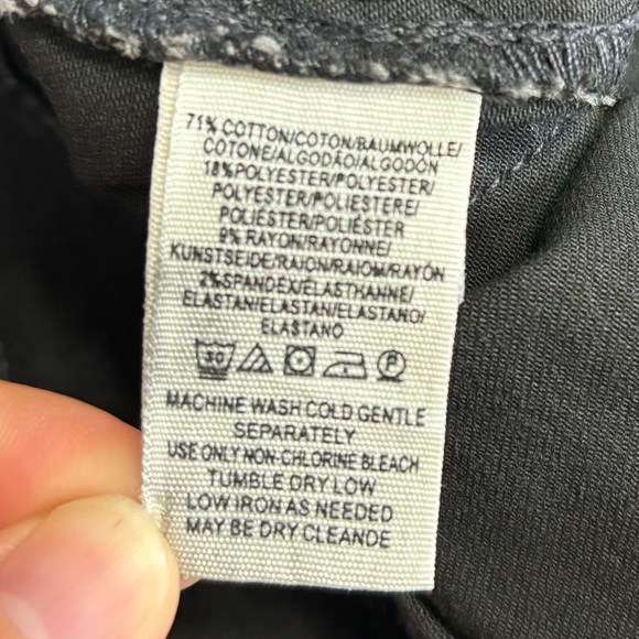 Free People Skinny Jeans Womens 28 Destroyed Distressed Black 30” Inseam - Picture 10 of 11